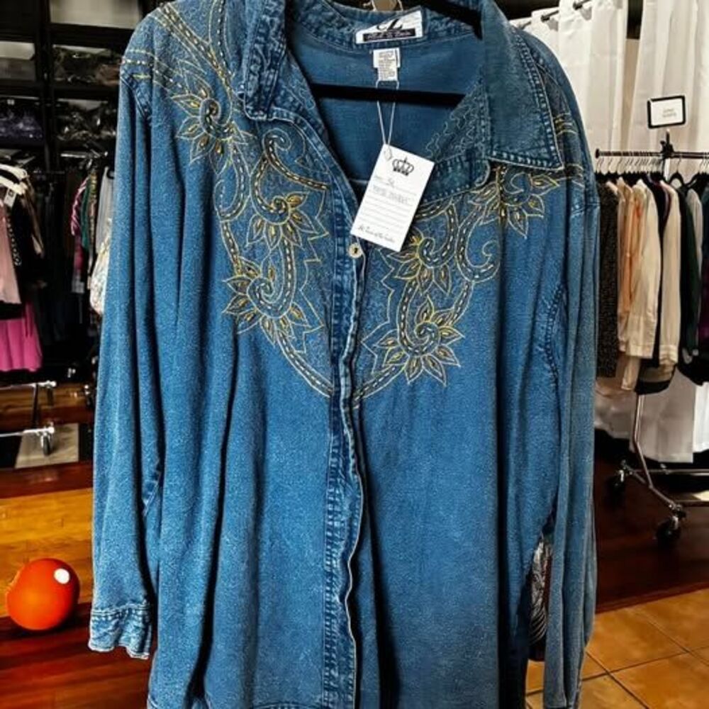 Women's Denim Button Up Shirt